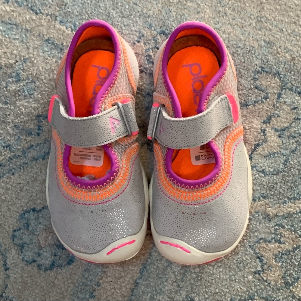 PLAE Gray and Pink Kids Sneakers